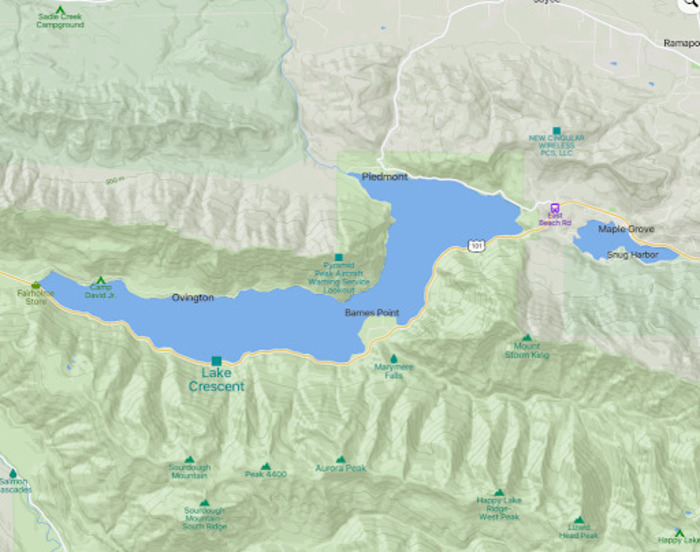 The Map of Crescent Lake